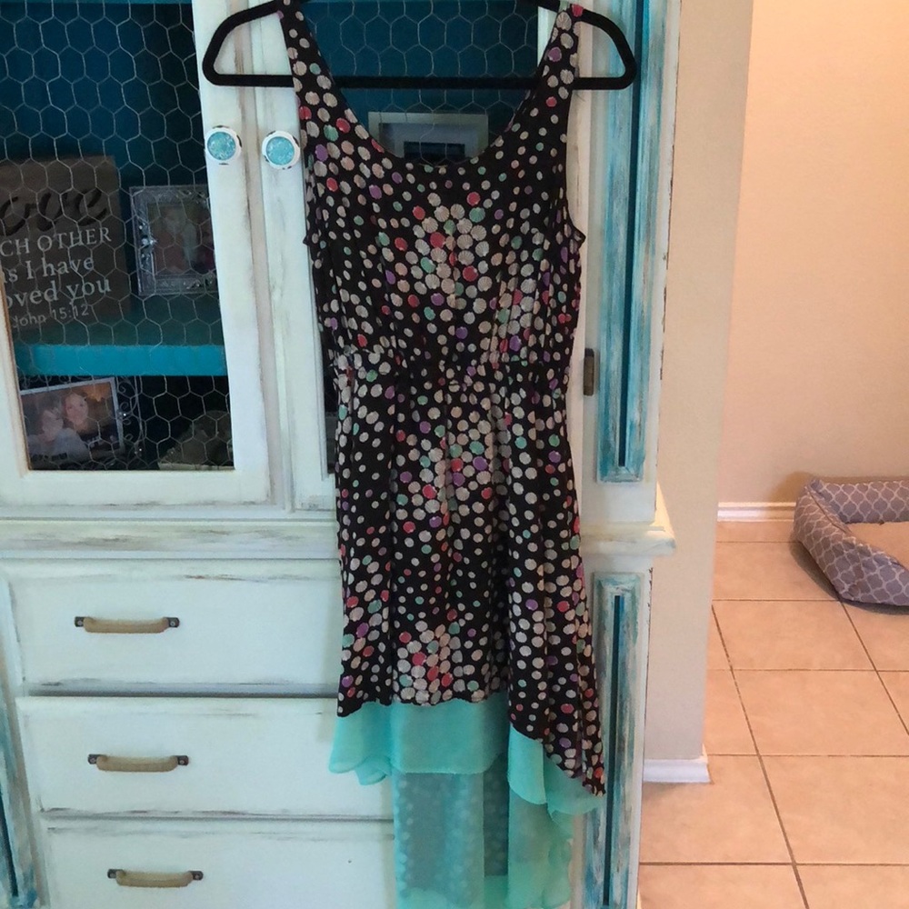 Hi low shell print dress
